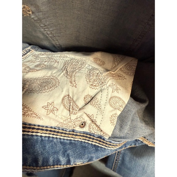 Vanity Wide Leg Bootcut Jeans Blue Medium Wash 32 Waist Stretch Boho Y2K Flare - Picture 17 of 17